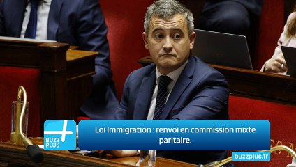 Loi Immigration : renvoi en commission mixte paritaire.