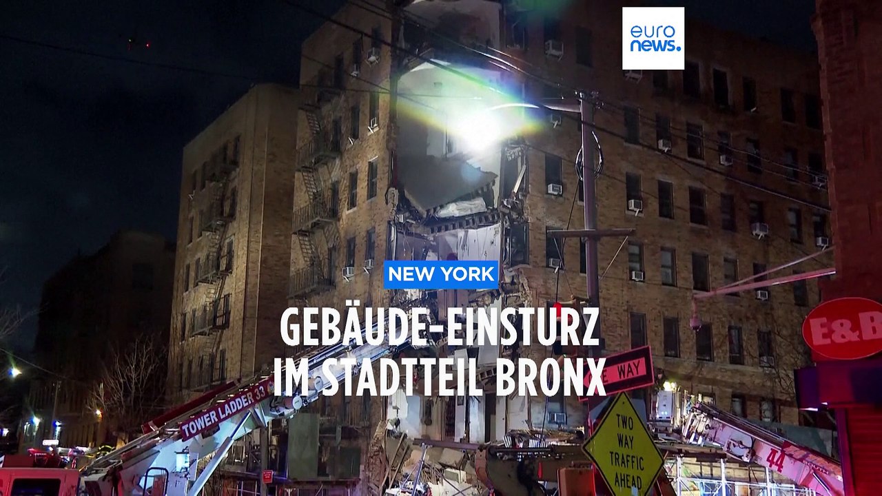 Stadtteil Bronx: Wohnhaus in New York teilweise eingestürzt