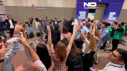 شاهد: ناشطون يتظاهرون في دبي ضد مسودة اتفاقية المناخ