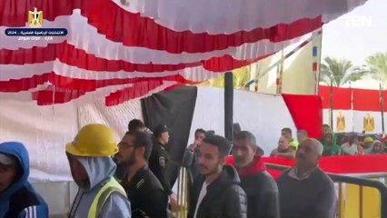 إقبال كبير من المواطنين من الناخبين بلجنة الوافدين بميناء العين السخنة في ثالث ايام الانتخابات