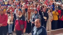 مسيرات حاشدة لطلاب جامعة المنيا والعاملين للمشاركة في للانتخابات الرئاسية
