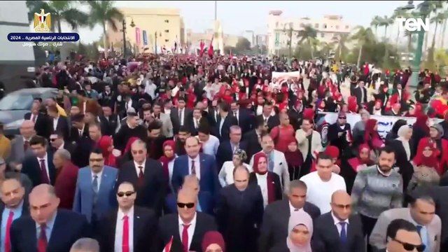 مسيرة طلاب من اجل مصر تنطلق جامعة جامعة كفر الشيخ باتجاه اللجان الانتخابية