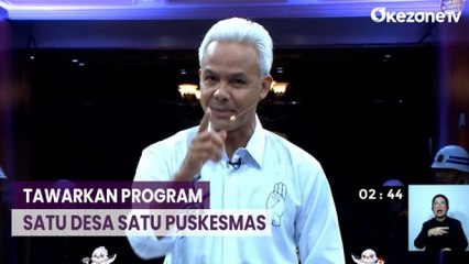 Ganjar Tawarkan Program Satu Desa Satu Puskesmas Seluruh Indonesia pada Debat Perdana