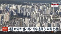 서울 아파트 실거래가지수 올해 첫 하락 전환