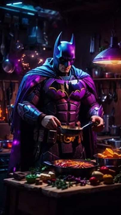 Batman cooking for Christmas