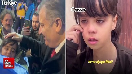 Gazze'den Türkiye'ye getirilen yaralı kıza Bakan Koca'dan özel ilgi