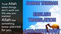 SURAH TAWBAH II English translation II Qari abdul basit II beautiful voice