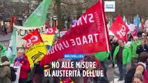 A Bruxelles da tutta Europa per dire no alle misure di austerità