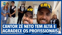 Zé Neto tem alta e faz vídeo para profissionais do hospital