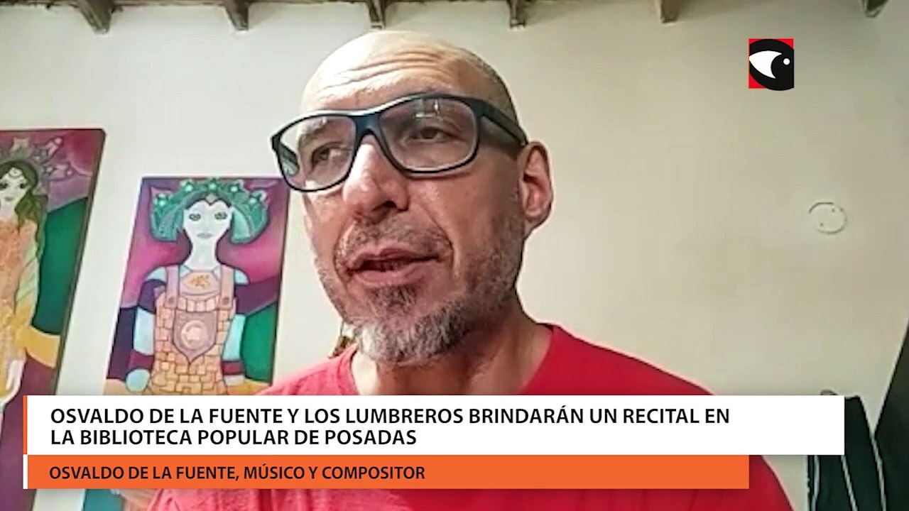 Este viernes Osvaldo De La Fuente y Los Lumbreros realizarán un recital en la Biblioteca Popular de Posadas