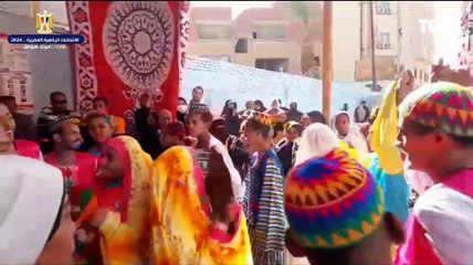 عروض فنية وفلكلور نوبى لدعم المشاركة فى الانتخابات الرئاسية بأسوان