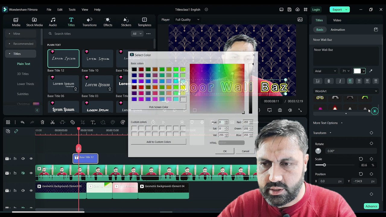 Titles advance editing in filmora 12 | filmora 12 full course