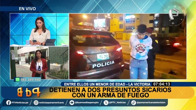 Capturan a dos presuntos sicarios en La Victoria: un menor de edad y un joven de 18 años