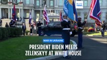 Zelenskyy meets Biden and US lawmakers with aid for Ukraine at risk of collapse