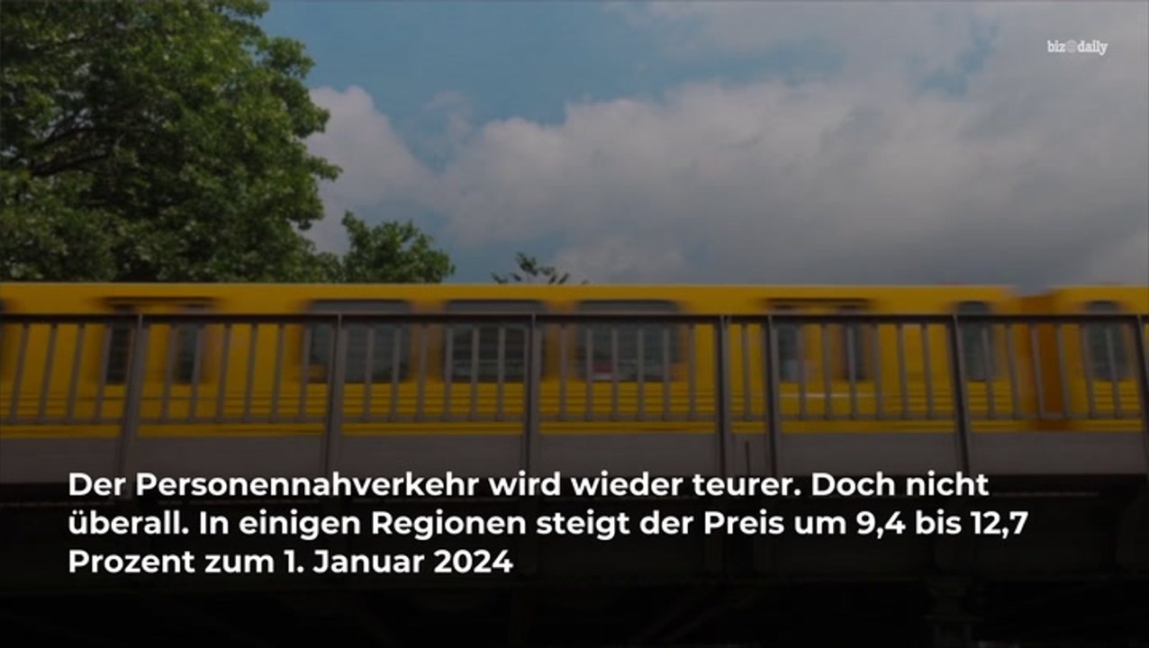 ÖPNV wird teurer: In diesen Bereichen muss ab 2024 mehr gezahlt werden