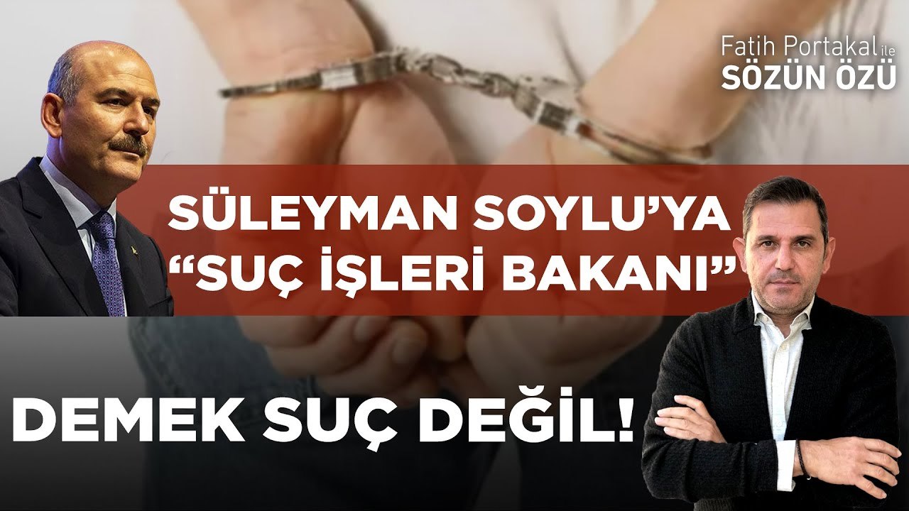 SÜLEYMAN SOYLU’YA “SUÇ İŞLERİ BAKANI” DEMEK SUÇ DEĞİL!