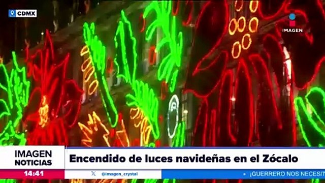 Así se vivió el encendido de luces navideñas en el Zócalo de la CDMX