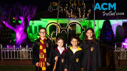 Aussie home's magical Harry Potter Christmas lights!