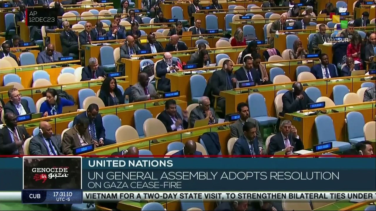 UN General Assembly adopts resolution on Gaza cease fire