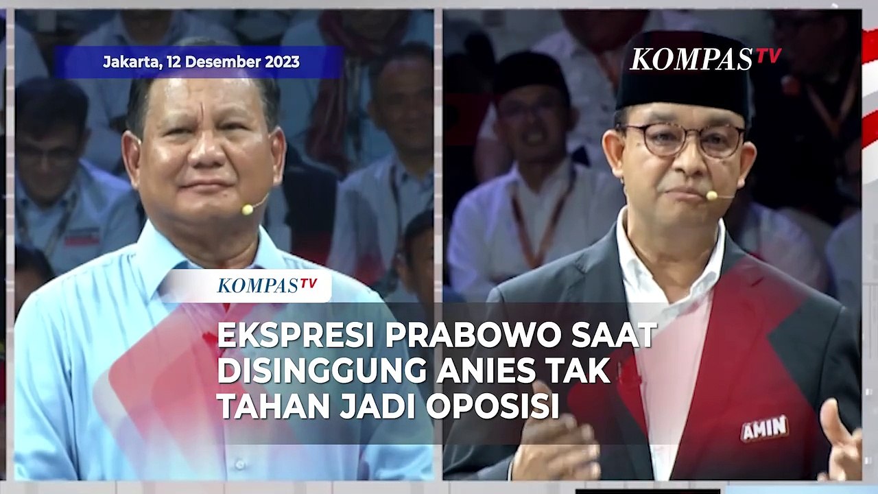 Ekspresi Prabowo Saat Anies Sebut Tak Tahan Jadi Oposisi Karena Tidak