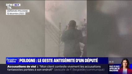 Pologne: un député d'extrême droite éteint un chandelier à sept branches, symbole du judaïsme, avec un extincteur