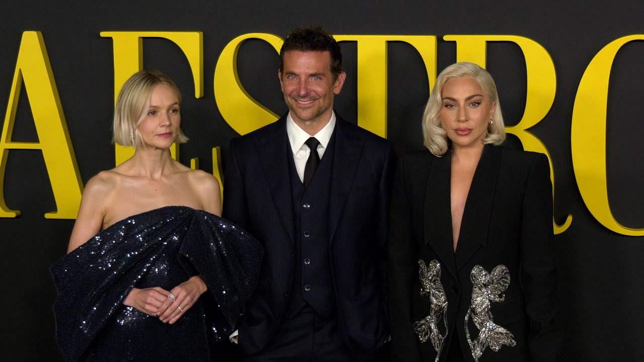 Carey Mulligan, Bradley Cooper, Lady Gaga attend Netflix's "Maestro" Los Angeles special screening black carpet