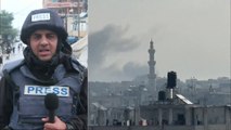 مراسل #العربية محمد عوض: استمرار الاشتباكات في خان يونس وسط قصف جوي مركز على المدينة أدى لتدمير مسجد فيها  #غزة  #فلسطين