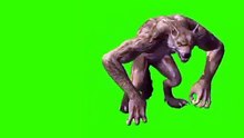 كروما مستذئب 3d_ كروما وحش _Green Screen 3d werewolf _ chroma beast(360P)