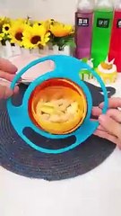 Gyro Bowl for Baby and Kids Feeding Bowl Universal 360 Rotate Magic Funny Toys Baby Gyro Feeding Toy Bowl Dishes Kids Boy Girl Spill Proof Bowl