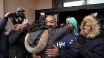 Wrongfully-imprisoned man embraces family after 19-year murder conviction vacated