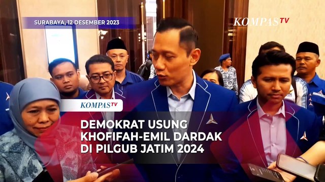 AHY Umumkan Demokrat Resmi Usung Khofifah-Emil Dardak di Pilgub Jatim 2024