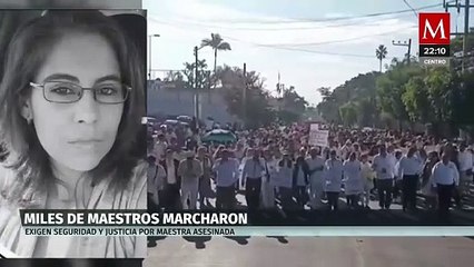 Maestros marchan en Cuernavaca exigiendo seguridad y justicia por asesinato de colega