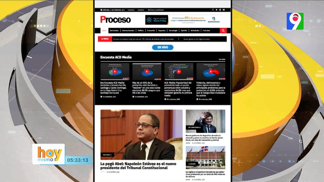 Titulares de prensa dominicana miércoles 13 de diciembre | Hoy Mismo