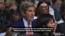 Accordo sul clima, Kerry: motivo di ottimismo in un mondo di conflitti