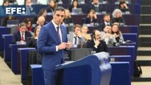 Pedro Sánchez interviene ante el Parlamento Europeo