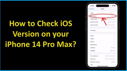 How to Check iOS Version on your iPhone 14 Pro Max?