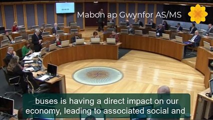 Watch Mabon ap Gwynfor raise concerns over rural bus services