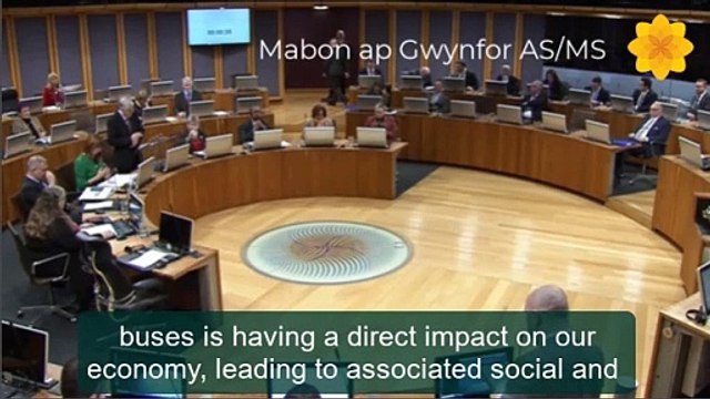 Watch Mabon ap Gwynfor raise concerns over rural bus services
