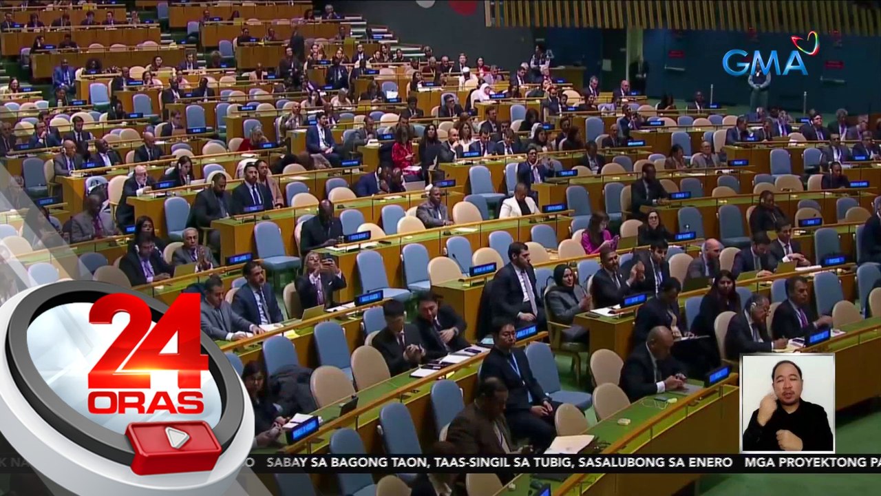 Pilipinas, bumoto na pabor sa resolusyon ng United Nations na nananawagan ng tigil-putukan | 24 Oras