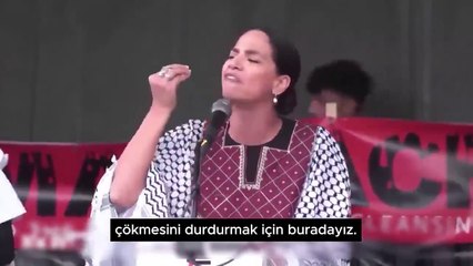 'Yiğit Filistin halkı, Batı'nın iki yüzlülüğünü bize gösterdi'