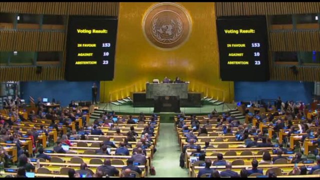 L'Assemblea Onu approva risoluzione per il cessate fuoco a Gaza