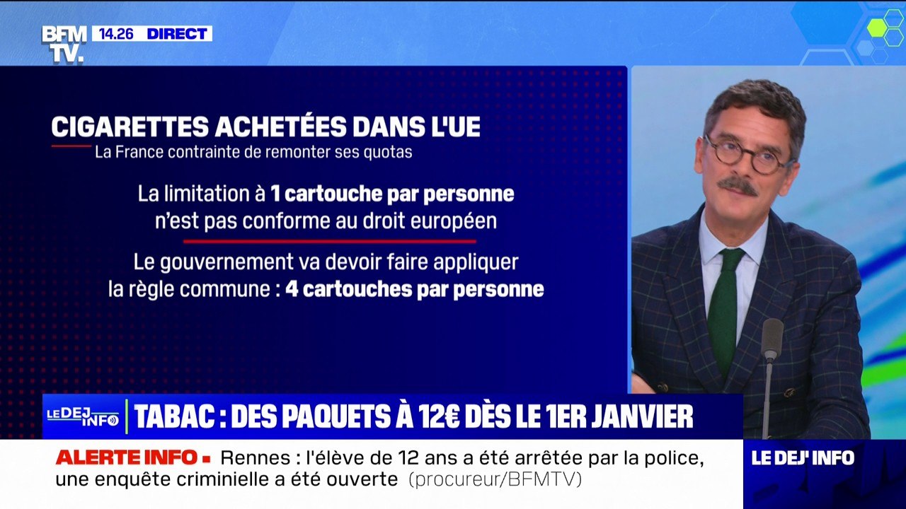 Tabac: certaines marques de cigarettes afficheront des prix supérieurs à 12 euros le paquet dès le 1er janvier