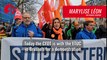 La CFDT présente à la manifestation contre l'austérité à Bruxelles le 12 décembre