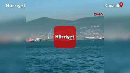 24 personelin kurtarıldığı yüzer havuzun batma anı kamerada
