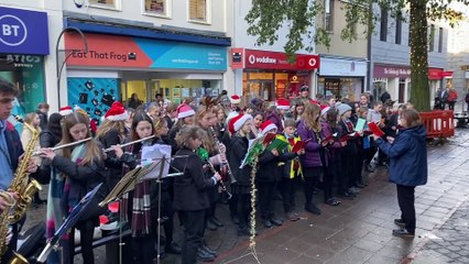 South Dartmoor Community College sings carols in Newton Abbot