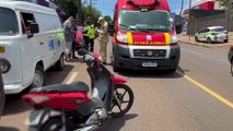 Motociclista fica ferido em acidente de trânsito na Rua Jacarezinho