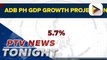 ADB keeps PH GDP growth projection at 5.7%; NEDA maintains GDP growth projection in 6.5%- 8% range