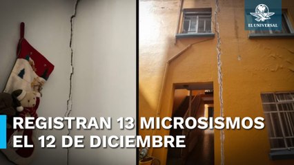 13 microsismos sacudieron la CDMX el 12 de diciembre