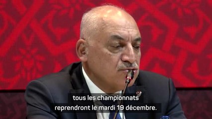 Turquie - Le président de la fédération annonce la reprise du championnat le 19 décembre