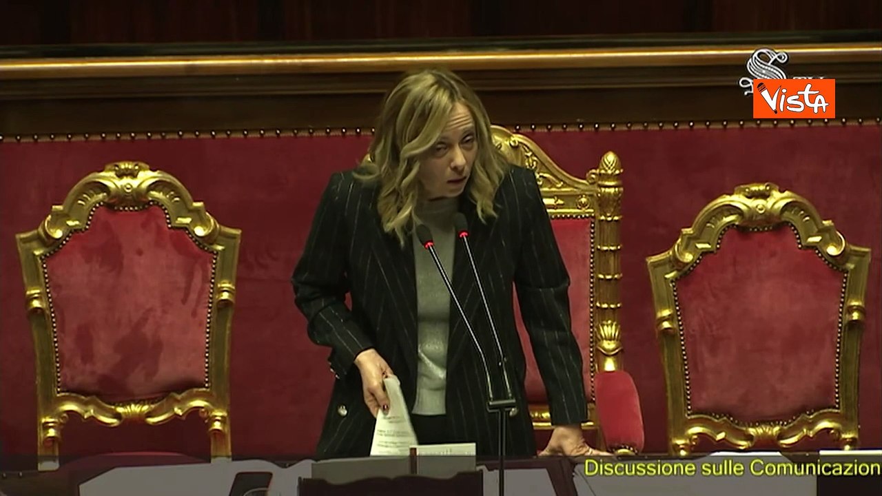 Meloni interrotta al Senato durante la replica: Dai basta ragazzi